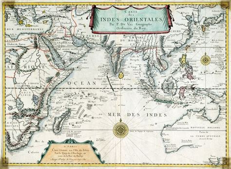 1665 Map Of The Indian Ocean And Surrounding Areas Map Old Maps Old Map