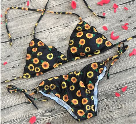 Split Sunflower Bikini On Luulla