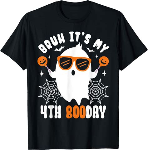 Hot Trending Kiraa Tee With Bruh It S My Boo Day Funny Ghost Th Birthday Boy Unisex S Xl T