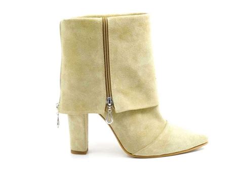 Botine Elegante Dama Piele Naturala Intoarsa Nude Elegant Lady Pantofi Handmade