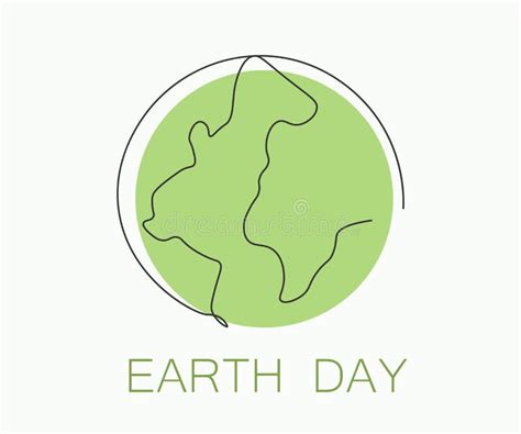 Eart Day Concept Green Background Vector Illustration Stock Vector