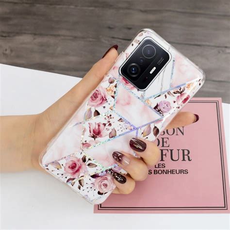 Coque Xiaomi 11T 11T Pro Silicone Marbre Et Fleurs