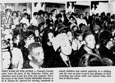 Tammi Terrell -Funeral Friday March 20, 1970 | Tammi terrell, Marvin ...