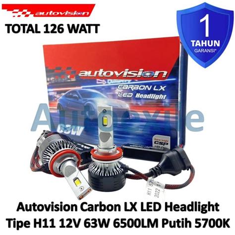 Jual Autovision Carbon Lx Led Headlight H11 12v 63w Putih White 5700k