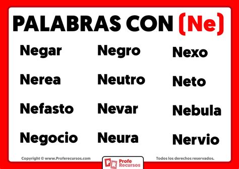 Palabras con Ne | Ejemplos de Palabras con Ne