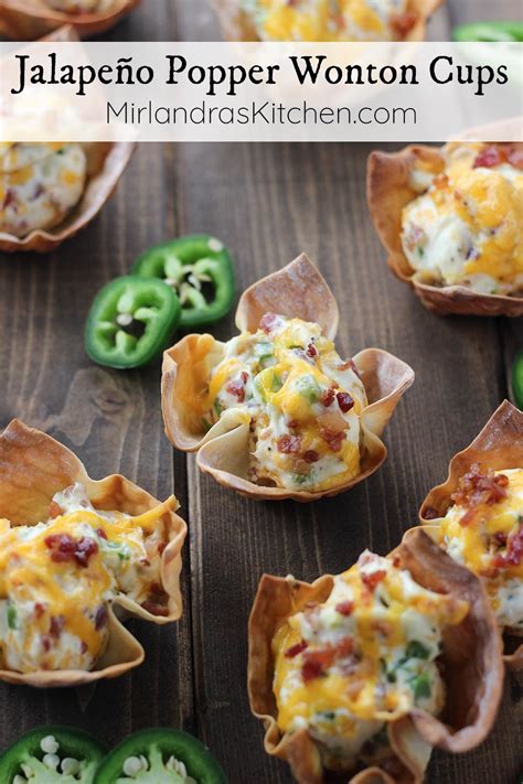 Jalape O Popper Wonton Cups Mirlandra S Kitchen