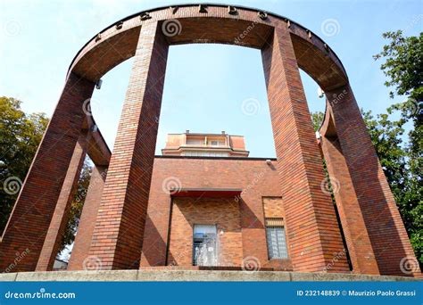 Rationalist Pavilion With Brick Colonnade Designed By Giovanni Attilio