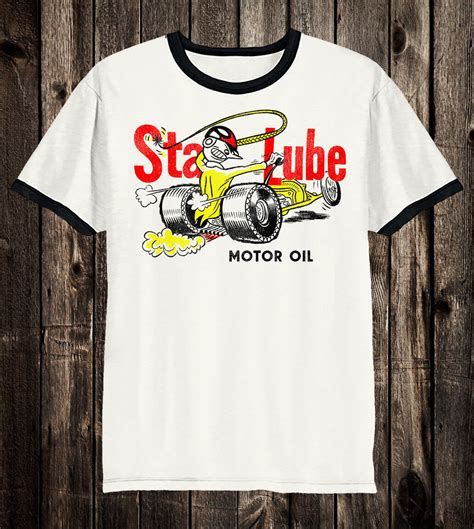 Hot Rod Tee T Shirt Drag Race Racing Nostalgia Sta Lube Motor Oil Speed Shop EBay