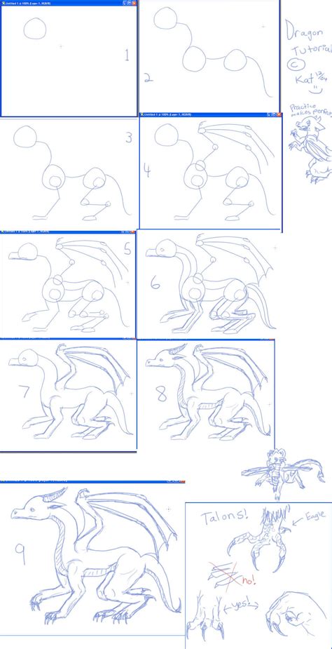 Basic Dragon Tutorial By Kalicothekat On Deviantart