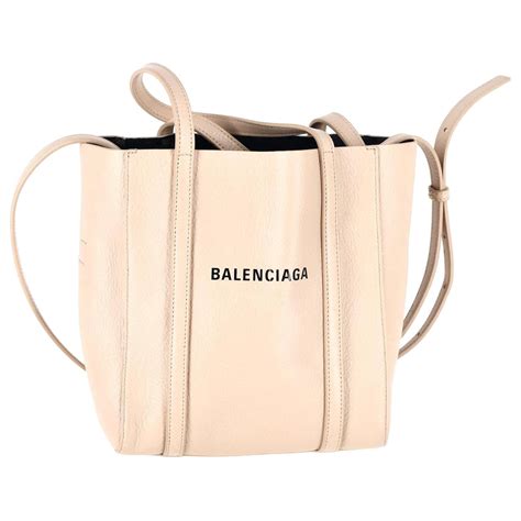 Balenciaga Everyday XXS Logo Tote Bag In Nude Leather Flesh Ref
