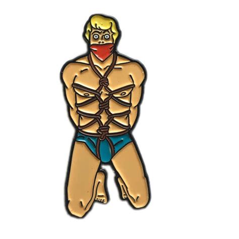 Geeky And Kinky The Blonde Guy Enamel Pin Neesh LLC