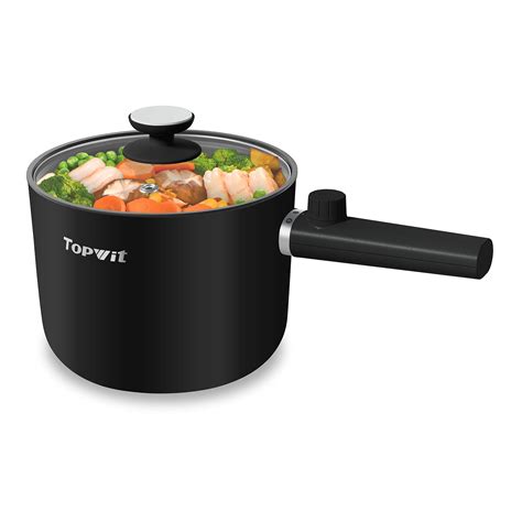 Topwit Hot Pot Electric L Ramen Cooker Portable Non Stick Frying Pan Electric Pot For