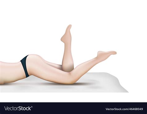 Lying On Bed Naked Woman Isolated On White Vector Image