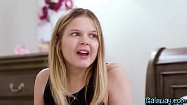 Busty Blonde Volunteers To Be Her Petite Bffs First To Tryout Lesbian Sex The Besties Kiss And