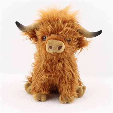 Highland Cow Stuffed Animal Realistic Cow Plush Toys 98 High