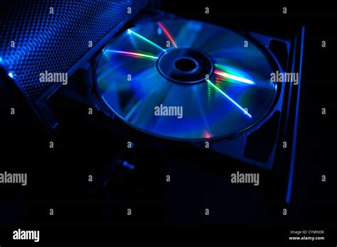 Optical Disk Reader Of A Computer With A Cd Rom Stock Photo Alamy