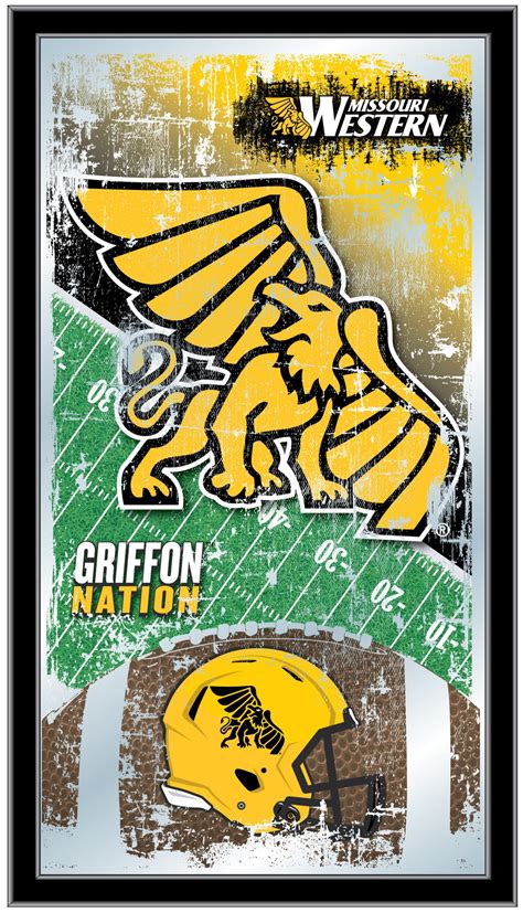 Missouri Western State University Football Wall Mirror Mwsu Griffons Etsy