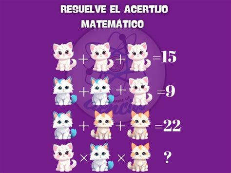 Calcula El Valor De Cada Gatito Y Resuelve Este Complicado Reto