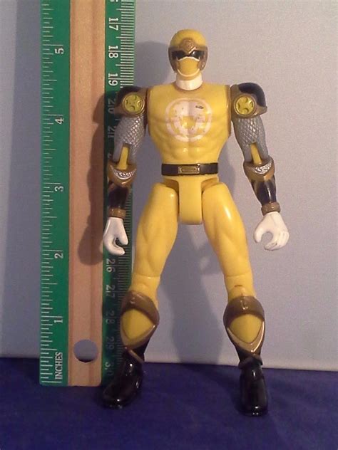Power Rangers Ninja Storm Yellow Ranger Action Figure Rare Blue Green