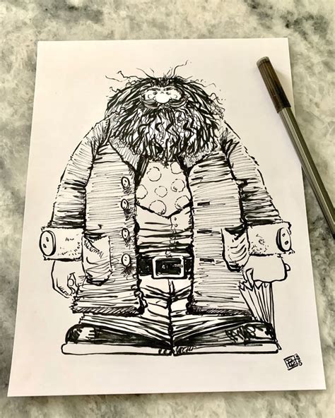 How To Draw Hagrid From Harry Potter Ernestine Hadact