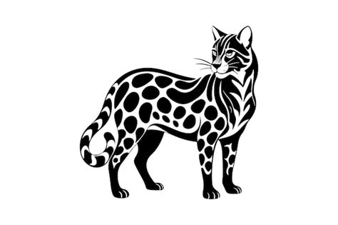 Ocelot Silhouette Vector Illustration Ocelot Silhouette Vector Ocelot