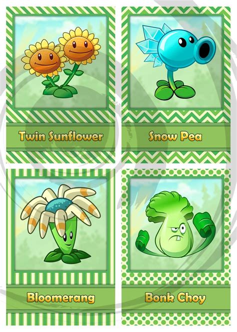 Plants Vs Zombies Printable Party Bingo Game 20 Game Cards Etsy