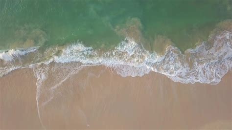 Aerial Top View Drone K Footage Of Koggala Beach Waves And Ocean Sri