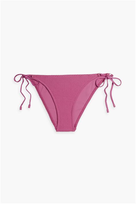 ZIMMERMANN Cloqué low rise bikini briefs THE OUTNET