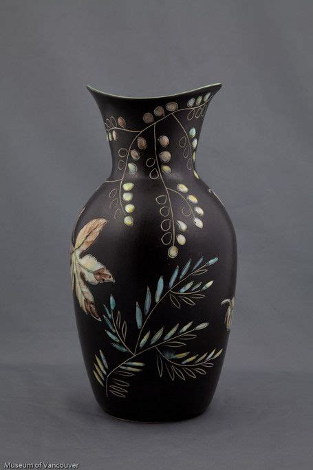 Autumn Leaves Vase By Herta Gertz Museum Of Vancouver Leaf Vase