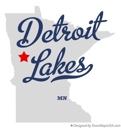 Map of Detroit Lakes, MN, Minnesota