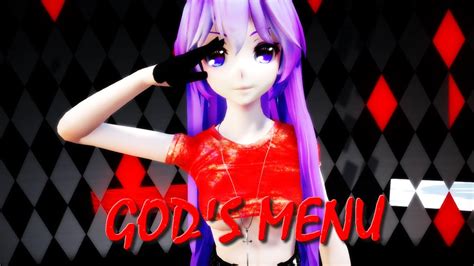 Mmd God S Menu Miku Youtube