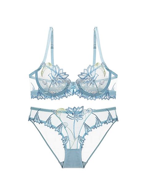 Gorgeous Lace With Embroidery Lingerie Sets Hebeos