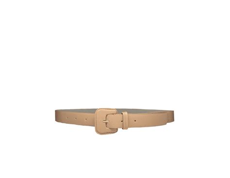 Cinto De Couro Nude Fivela Encapada Quadrada Look My Bag