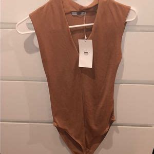 Zara Tops Zara Nude Bodysuit Poshmark