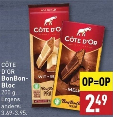 CÔTE D OR BonBonBloc 200g aanbieding bij ALDI