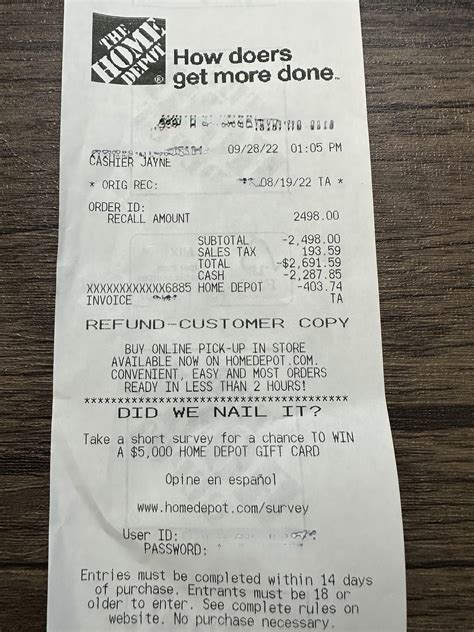 home depot no receipt return policy 11