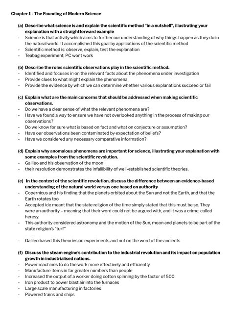 HSI1000 - Summary How Science Works, Why Science Works - Chapter 1