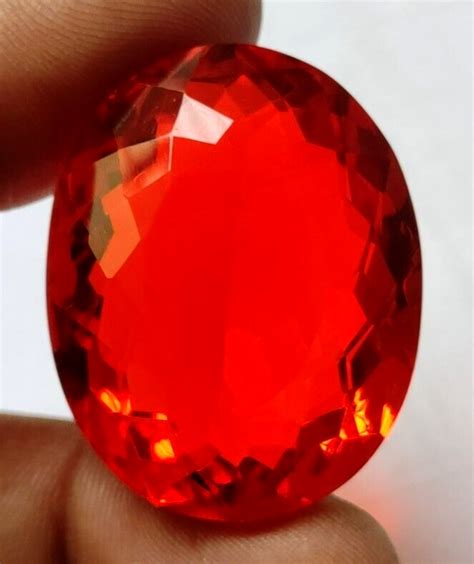 Large Red Topaz 9585 Ct Oval Faceted Cut Loose Gemstone T For