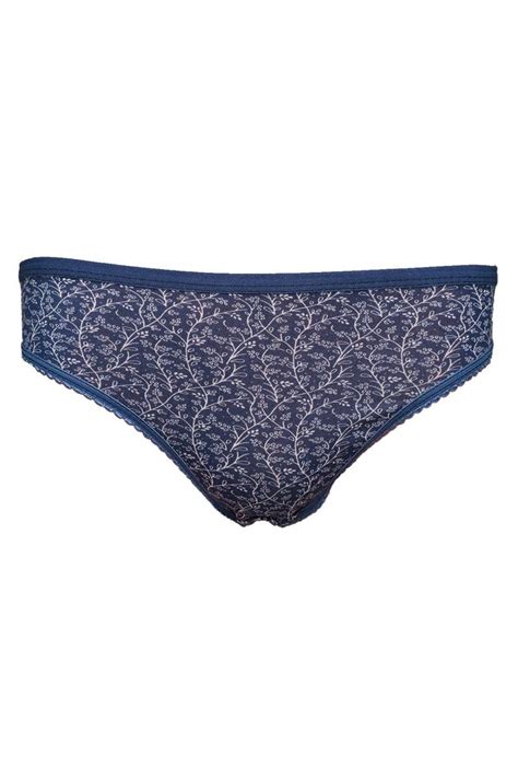 Tutku Kadın Desenli Bikini Lacivert Kadın Külot TUTKU