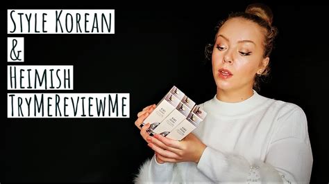 Heimish Skincare and MakeUp #TryMeReviewMe - YouTube