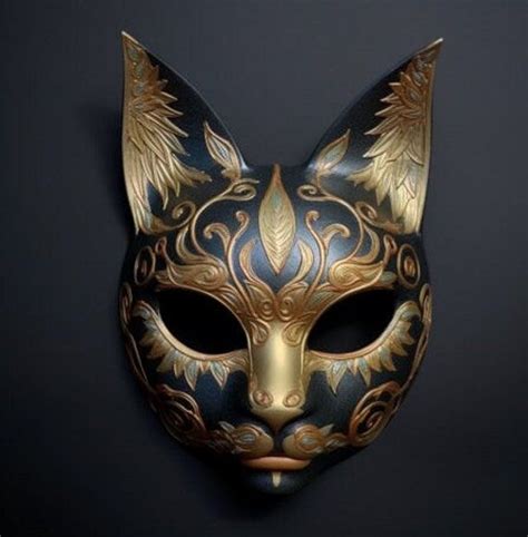 Unique And Decorated Venetian Cat Mask A Work Of Art For Your Carnival