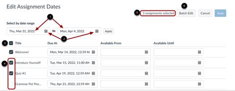 Change Assignment Dates In Bulk Canvas Resources