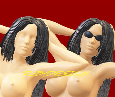X FULLY NAKED REALISTIC FKK EROTIC SEXY GIRL W WO SUNGLASSES WITH DIFFERENT HAIRSTYLES W O