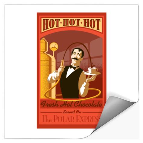 The Polar Express Hot Chocolate Vintage Art Stickers Sold By RahuSingh SKU 26210435 Printerval