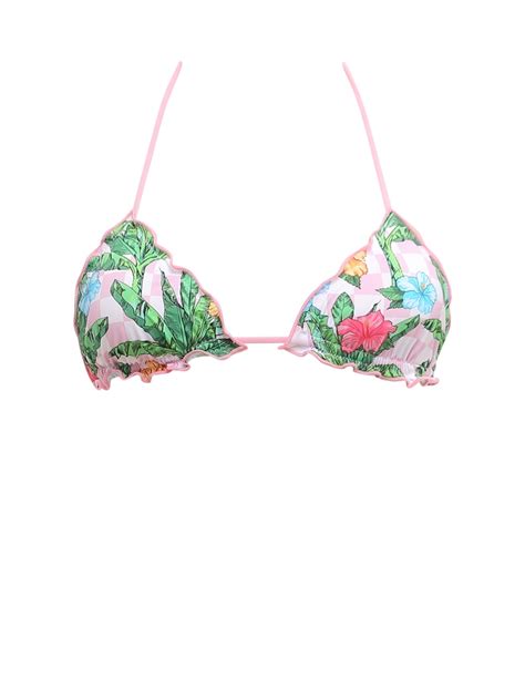 Mc Saint Barth Bikini Top In Pink Modesens