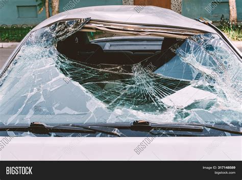 Broken Car Windshield Image And Photo Free Trial Bigstock