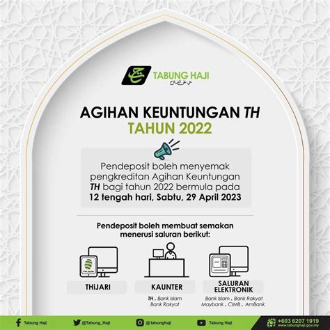 Tabung Haji Umum Dividen Peratus Boleh Semak Agihan Keuntungan