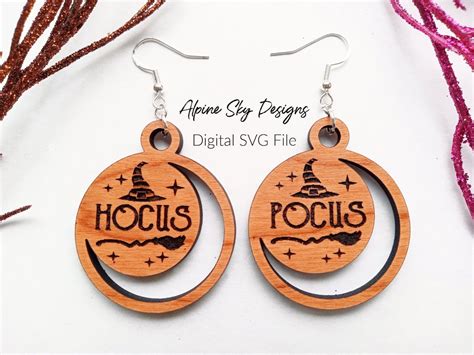 Hocus Pocus Earrings Svg Hocus Pocus Svg Halloween Earring Etsy