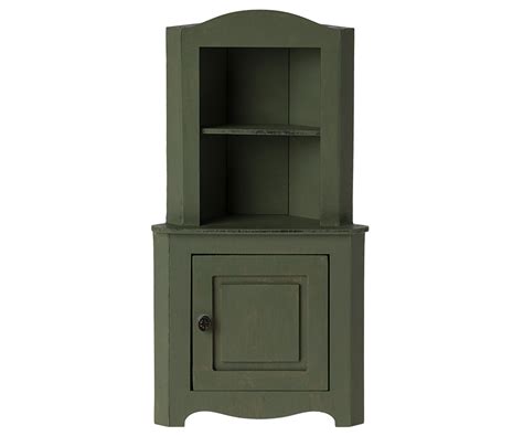 Maileg Miniature Corner Cabinet Dark Green British Isles