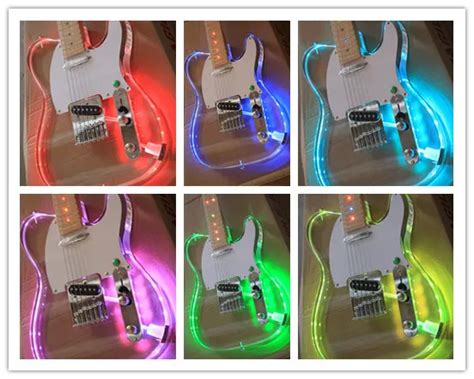 Factory custom Acrylic Electric Guitar with White Pickguard,Maple ...